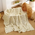 Premium soft muslin cotton baby blanket featuring green leaf and blue berry print - Smt098-s182 / 120*110