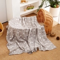 Premium soft muslin cotton baby blanket featuring a grey floral pattern for newborns - Smt098-s184 / 120*110