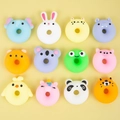 Set mit 12 bunten Squishy-Tier-Donut-Stressabbau-Spielzeugen in Pastellfarben - Donuts Mit Tiermotiven (zufällige Auswahl Preis Pro Stück)