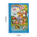 Reusable blue cartoon animal water drawing book for kids with rainbow design and 18.6cm height - Double-coil Thin Animal Design (includes Pen + Opp Bag)