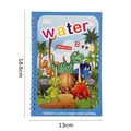 Reusable dinosaur theme water drawing book with magic pen and size 13x18.6cm - Double-coil Thin Dinosaur (includes Pen + Opp Bag)