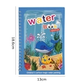 Reusable magic water coloring book with ocean animal theme for kids creative play - Double-coil Thin Underwater Style (includes Pen + Opp Bag)