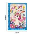 Reusable magic water drawing book featuring cute cartoon unicorn and rainbow design - Double-coil Slim Unicorn Design (includes Pen And Opp Bag)