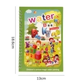 Reusable cartoon water coloring book with animal prints and 18.6x13cm dimensions - Double-coil Thin Letter Design (includes Pen And Opp Bag)