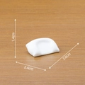 Miniature white resin fennec fox accessory base with 1.4x2.4x3.6 cm dimensions - No.8 White Pillow Accessory