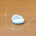 Miniature resin light blue pet bed figurine for micro landscape with red paw detail - No.10 Large Sofa Miniature
