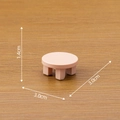 Fennec fox miniature furniture leg protector in pink silicone, size 3.0cm by 1.4cm - No.12 Pink Round Table