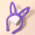 Serre-tête oreilles de lapin en peluche violette douce pour enfants et fêtes - Violet