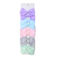 Set of 10 handmade grosgrain ribbon hair clips in five pastel macaroon colors - Combination 4