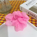 Elastico per capelli rosa a LED in organza plissettata su vassoio decorativo - Rosa Rosso