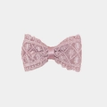 Soft pink lace bow hair clip with elegant ribbon detail for toddler girls - Lotus Pink