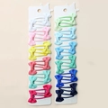 Rainbow grosgrain ribbon bow hair clips set for girls with colorful BB clips - Rainbow Colors Combination Assortment (03)