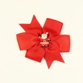 Nœud papillon de Noël rouge avec figurine de Père Noël festive pour les enfants - Père Noël