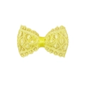 Barrette à cheveux en dentelle jaune vif pour filles avec motifs floraux élégants - Light jaune
