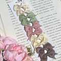 10-piece set of grosgrain ribbon bow hair clips in assorted pastel colors on card - Multiple Packs / Beige Green Pink Yellow Brown Set