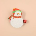 Barrette de Noël bonhomme de neige pour filles avec paillettes et écharpe rouge d'hiver - Bonhomme de neige