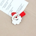 Barrette de Noël Père Noël avec bonnet scintillant rouge et petit nez en strass brillant - Barrette Père Noël (#4)