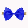 Diadema para bebé con lazo de cinta otomán azul real y banda de nailon caqui - Azul Real