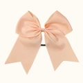 Pink ribbon bow hair tie for girls made of high-quality grograin fabric with swallowtail - Snow Bud