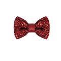 Fiocco per capelli con paillettes rosse per bambini con design classico ad ali di farfalla - Rosso Vivo (Stile 14)