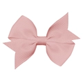 Grosgrain ribbon bow hair clip in soft pink color for baby girls and infants - Light Pink (#2)
