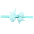 Light blue grosgrain ribbon bow headband with high elasticity band for girls - Light Blue