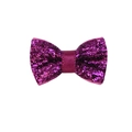 Fiocco per capelli con paillettes viola scintillanti e dettaglio centrale in nastro - Viola Chiaro (Stile 7)