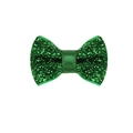 Fiocco per capelli in paillettes verde smeraldo con centro in raso per accessori - Verde (Stile 8)