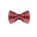 Fiocco per capelli in paillettes oro rosa per bambine con nastro di raso nel centro - Oro Rosa (Stile 12)