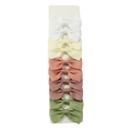 Set di 5 fermagli per capelli con fiocchi in nastro a coste in colori pastello - 4 (Colori Chiari Eleganti)