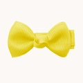 Barrette à cheveux avec nœud en gros-grain jaune vif pour filles et texture côtelée - Jaune