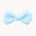 Barrette à cheveux avec nœud en gros-grain bleu clair et base recouverte de tissu - Bleu Ciel