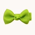 Barrette à cheveux à nœud en ruban gros-grain vert vif pour bébés et fillettes - Vert Herbe