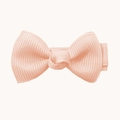 Barrette à cheveux mignonne avec nœud en ruban gros-grain rose pêche pour fille - Chair