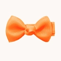Barrette à cheveux avec nœud en ruban gros-grain orange pour filles avec clip en tissu - Orange