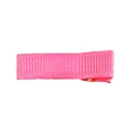 Pinza para el pelo rosa envuelta en cinta de falla para niñas con textura de canalé - Rosa Fucsia