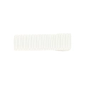 Simple white ribbed grosgrain ribbon hair clip for children with non-slip texture surface - Pure White