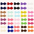 Lot de 40 barrettes nœuds en ruban gros-grain en 20 couleurs variées pour filles - Multicolore