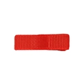 Classic red grosgrain ribbon hair clip for girls with non-slip fabric covering - Red