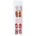 Lot de 10 barrettes nœuds papillon faits main en velours et tissu sur carte de présentation - Ensemble Tissu Frais Rose (Style 2)