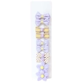Lot de 10 pinces à cheveux violettes en tissu fait main pour enfants sur carte blanche - Ensemble Plaid Élégant Violet (Style 3)