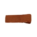 Caramel brown grosgrain ribbon wrapped hair clip for children with ribbed texture - Brown
