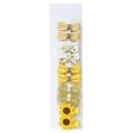 10-piece handmade yellow fabric bow and sunflower hair clips set on display card - Style 9 / 10 Pieces Pack