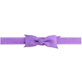 Elastic purple ribbed bow headband for baby girls with high stretch comfort and soft fabric - Light Purple (5)