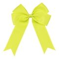 Handmade large lime green grosgrain ribbon hair bow with long tails for children - Lime Green Bow (#2)