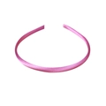 Serre-tête minimaliste en satin rose fuchsia avec un design étroit pour enfants - Rouge Rose Clair