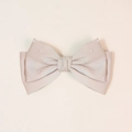Elegante fermaglio per capelli in raso crema con perle per un look raffinato da donna - Cachi