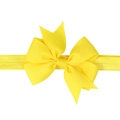 Bandeau jaune vif pour enfant avec nœud en gros-grain nervuré et sangle élastique - Jaune Vif