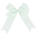 Handmade light mint green grosgrain ribbon bow hair clip with long tails for children - Light Mint Bow (#7)
