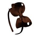 Serre-tête marron café avec grand nœud en ruban gros-grain au design minimaliste fait main - Café Foncé